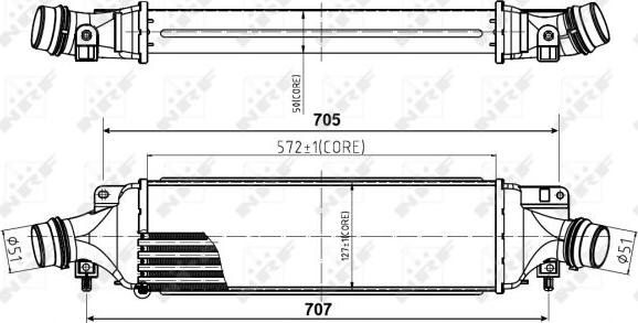 NRF 30780 - Intercooler, şarj cihazı furqanavto.az