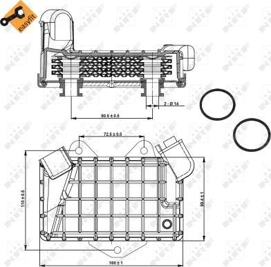 NRF 31274 - Масляный радиатор, двигательное масло furqanavto.az