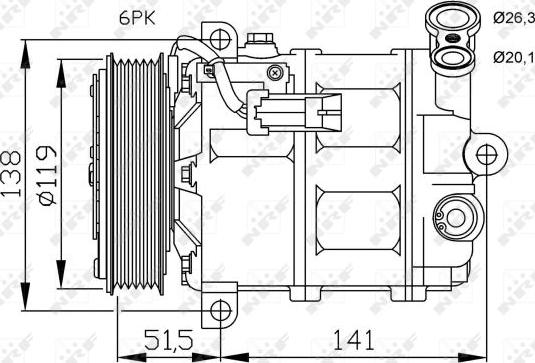 NRF 32499G - Kompressor, kondisioner furqanavto.az