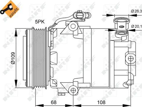NRF 32083 - Kompressor, kondisioner furqanavto.az