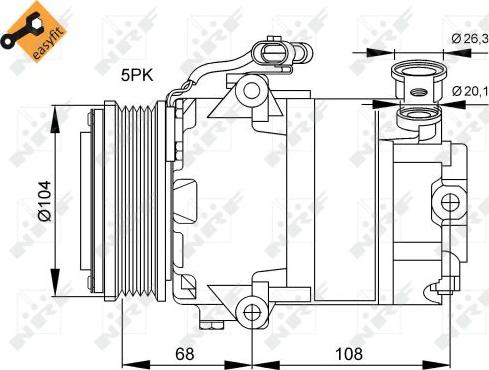 NRF 32082 - Kompressor, kondisioner furqanavto.az