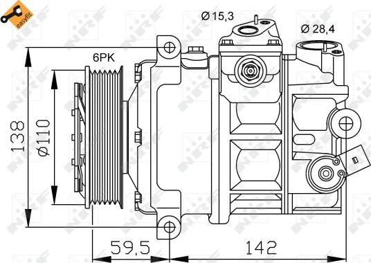 NRF 32147 - Kompressor, kondisioner furqanavto.az