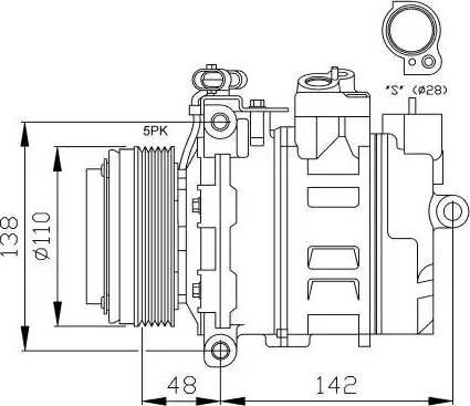 NRF 32116G - Kompressor, kondisioner furqanavto.az
