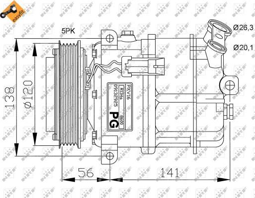 NRF 32117G - Kompressor, kondisioner furqanavto.az