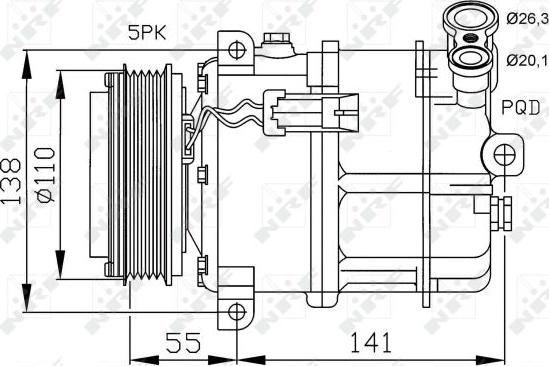 NRF 32312 - Kompressor, kondisioner furqanavto.az