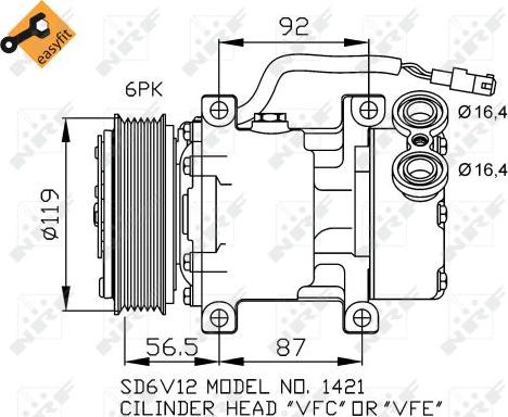 NRF 32244 - Kompressor, kondisioner furqanavto.az