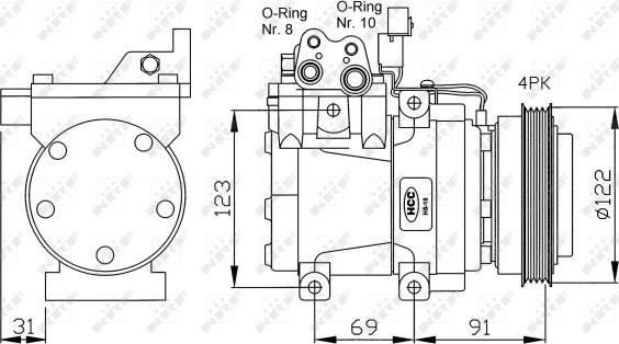 NRF  32200G - Kompressor, kondisioner furqanavto.az