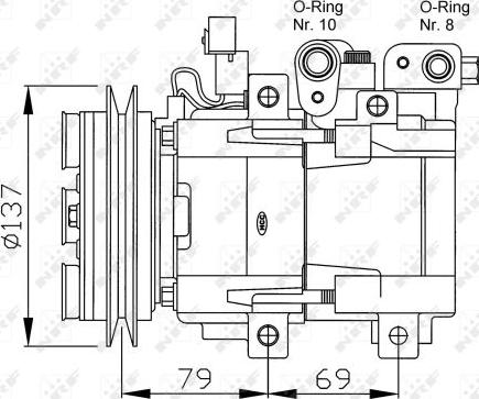 NRF  32223G - Kompressor, kondisioner furqanavto.az