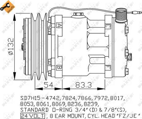 NRF 32769 - Kompressor, kondisioner furqanavto.az
