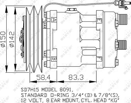 NRF 32767 - Kompressor, kondisioner furqanavto.az
