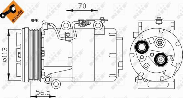 NRF 32722 - Kompressor, kondisioner furqanavto.az