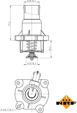 NRF 725033 - Termostat, soyuducu furqanavto.az