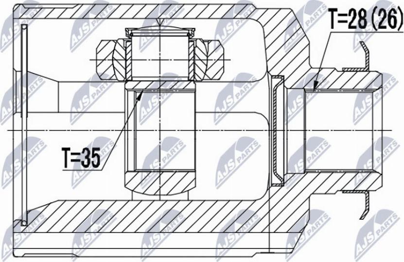 NTY NPW-HY-524 - Birləşmə dəsti, ötürücü val furqanavto.az