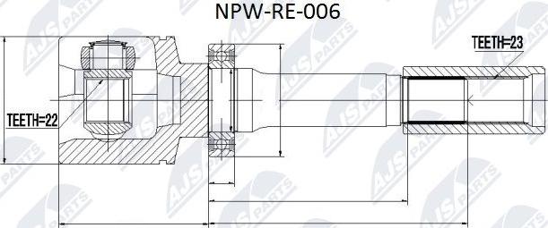 NTY NPW-RE-006 - Birləşmə dəsti, ötürücü val furqanavto.az