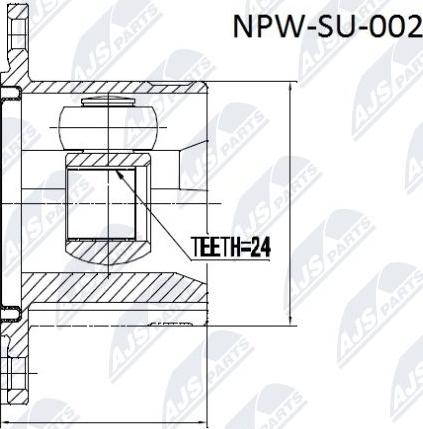 NTY NPW-SU-002 - Birləşmə dəsti, ötürücü val furqanavto.az