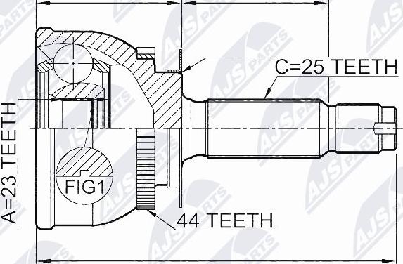 NTY NPZ-HY-549 - Birləşmə dəsti, ötürücü val furqanavto.az