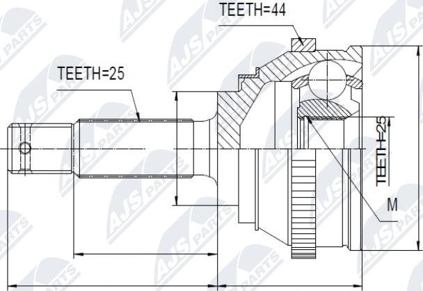 NTY NPZ-HY-545 - Birləşmə dəsti, ötürücü val furqanavto.az