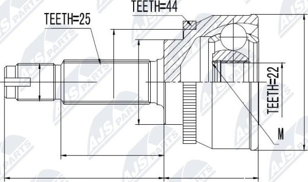 NTY NPZ-HY-539 - Birləşmə dəsti, ötürücü val furqanavto.az