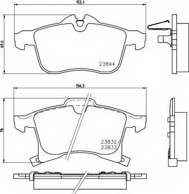 Opel 93192578 - Əyləc altlığı dəsti, əyləc diski furqanavto.az