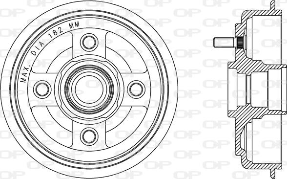 Open Parts BAD9056.40 - Əyləc barabanı furqanavto.az