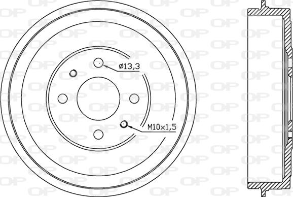 Open Parts BAD9002.10 - Əyləc barabanı furqanavto.az