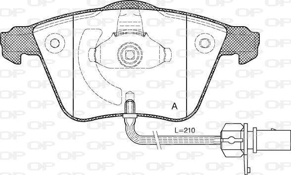 Open Parts BPA0964.12 - Əyləc altlığı dəsti, əyləc diski furqanavto.az