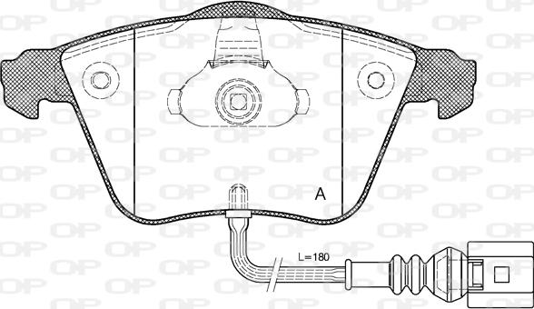 Open Parts BPA0964.32 - Əyləc altlığı dəsti, əyləc diski furqanavto.az