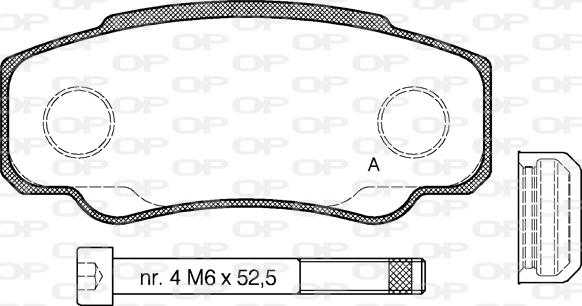 Open Parts BPA0961.00 - Əyləc altlığı dəsti, əyləc diski furqanavto.az