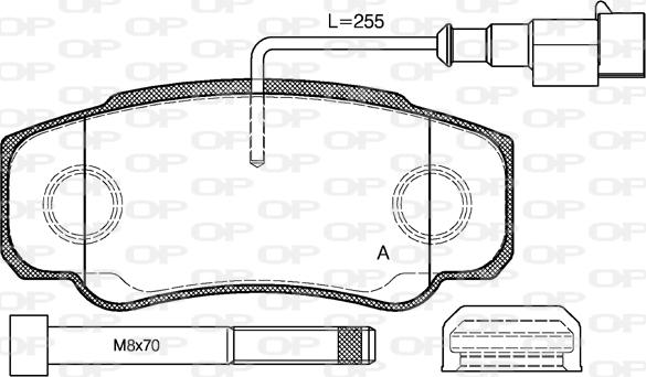 Open Parts BPA0961.02 - Əyləc altlığı dəsti, əyləc diski furqanavto.az