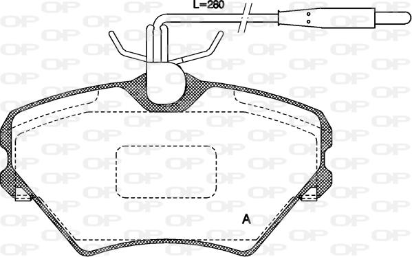 Open Parts BPA0485.02 - Əyləc altlığı dəsti, əyləc diski furqanavto.az