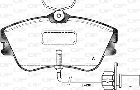 Open Parts BPA0480.21 - Əyləc altlığı dəsti, əyləc diski furqanavto.az