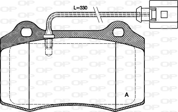 Open Parts BPA0434.01 - Əyləc altlığı dəsti, əyləc diski furqanavto.az