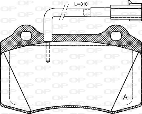 Open Parts BPA0434.32 - Əyləc altlığı dəsti, əyləc diski furqanavto.az