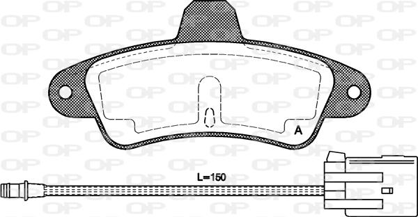 Open Parts BPA0433.02 - Əyləc altlığı dəsti, əyləc diski furqanavto.az