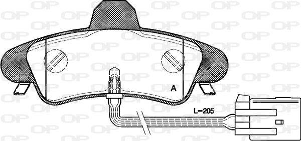 Open Parts BPA0433.12 - Əyləc altlığı dəsti, əyləc diski furqanavto.az