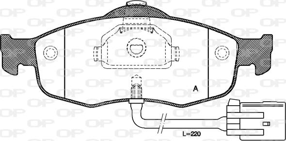 Open Parts BPA0432.02 - Əyləc altlığı dəsti, əyləc diski furqanavto.az