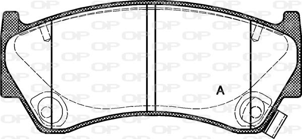 Open Parts BPA0592.12 - Əyləc altlığı dəsti, əyləc diski furqanavto.az