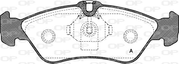 Open Parts BPA0580.00 - Əyləc altlığı dəsti, əyləc diski furqanavto.az