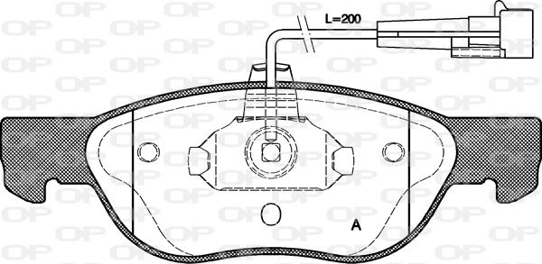 Open Parts BPA0587.11 - Əyləc altlığı dəsti, əyləc diski furqanavto.az