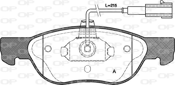 Open Parts BPA0587.21 - Əyləc altlığı dəsti, əyləc diski furqanavto.az