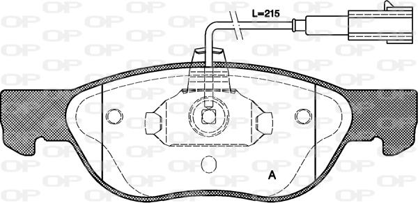 Open Parts BPA0587.22 - Əyləc altlığı dəsti, əyləc diski furqanavto.az