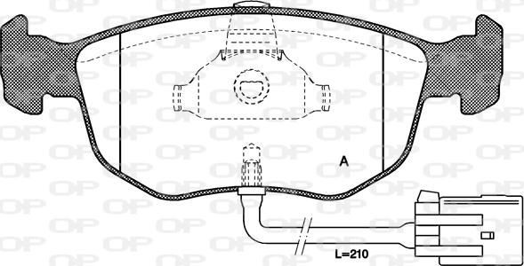 Open Parts BPA0575.02 - Əyləc altlığı dəsti, əyləc diski furqanavto.az