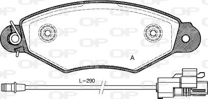 Open Parts BPA0643.30 - Əyləc altlığı dəsti, əyləc diski furqanavto.az