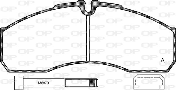 Open Parts BPA0651.86 - Əyləc altlığı dəsti, əyləc diski furqanavto.az