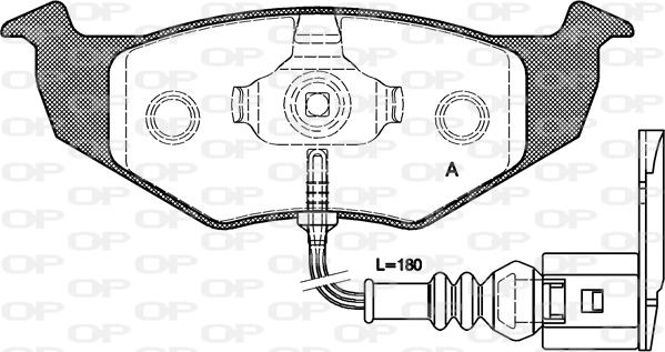 Open Parts BPA0609.11 - Əyləc altlığı dəsti, əyləc diski furqanavto.az