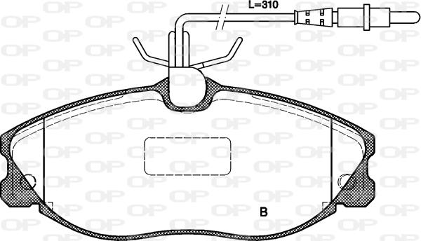 Open Parts BPA0604.14 - Əyləc altlığı dəsti, əyləc diski furqanavto.az