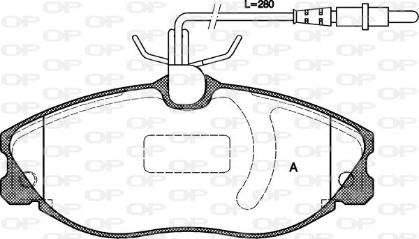 Open Parts BPA0604.14 - Əyləc altlığı dəsti, əyləc diski furqanavto.az