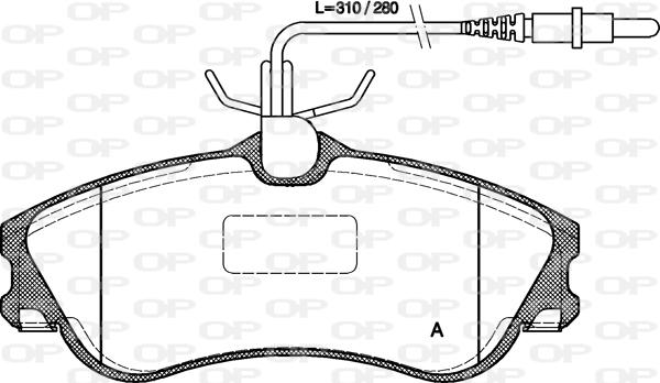 Open Parts BPA0634.04 - Əyləc altlığı dəsti, əyləc diski furqanavto.az