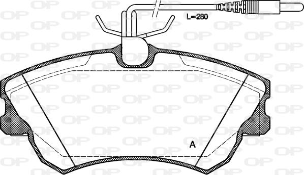 Open Parts BPA0638.02 - Əyləc altlığı dəsti, əyləc diski furqanavto.az