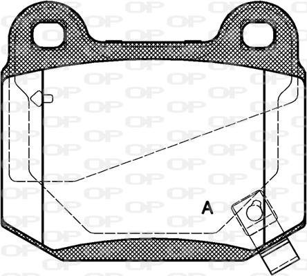 Open Parts BPA0014.52 - Əyləc altlığı dəsti, əyləc diski furqanavto.az